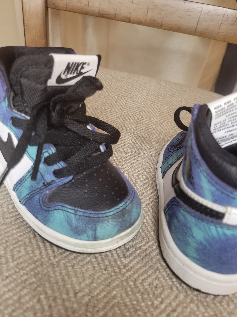 Nike Air Jordan 1 Retro High OG TD Tie Dye Size 6c - Picture 4 of 9